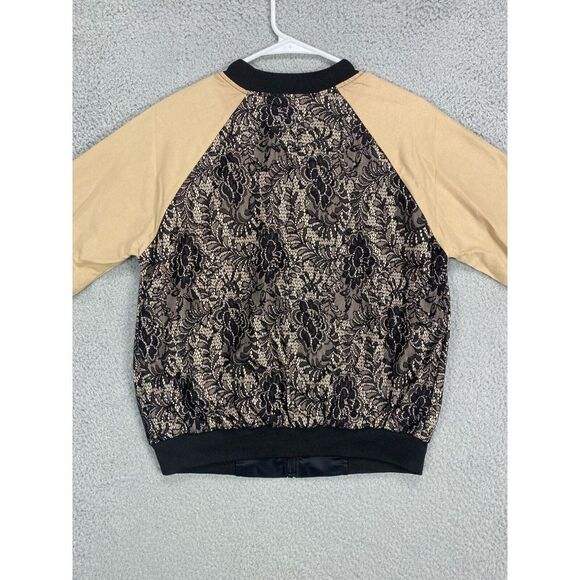 Gander Mountain Guide Series Jacket Womens Large Tan Black Bomber Full Zip‎ NEW - Picture 2 of 8